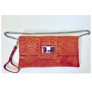 Dark Orange Chain Shoulder Purse